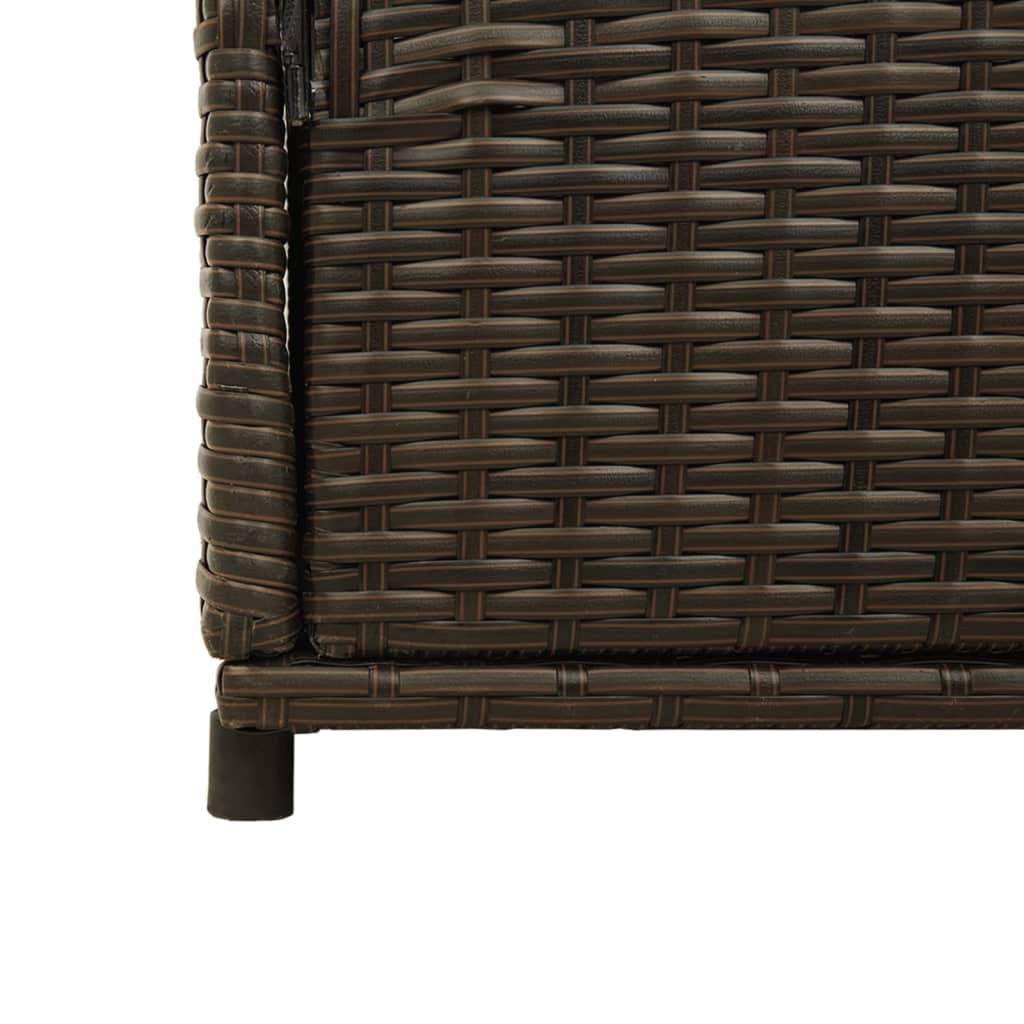 opbevaringsskab til haven 105x55x113 cm polyrattan brun