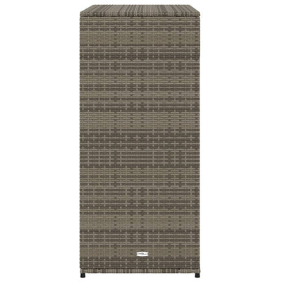 opbevaringsskab til haven 105x55x113 cm polyrattan grå