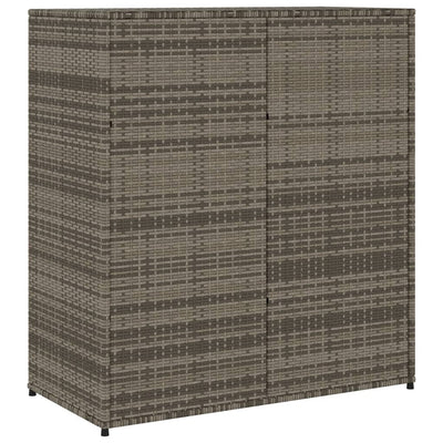 opbevaringsskab til haven 105x55x113 cm polyrattan grå