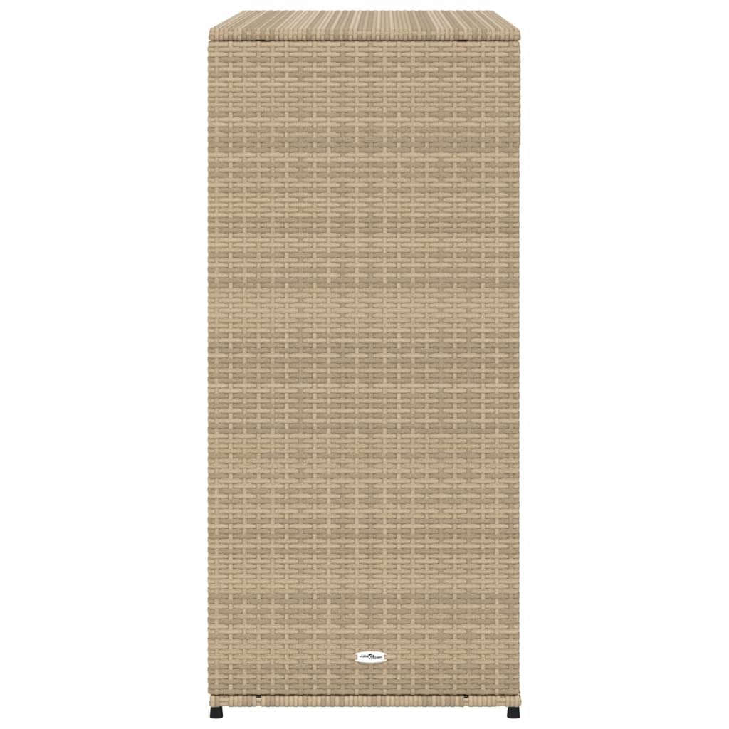 opbevaringsskab til haven 105x55x113 cm polyrattan beige