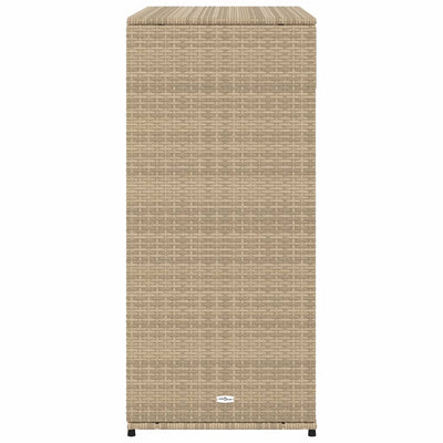 opbevaringsskab til haven 105x55x113 cm polyrattan beige