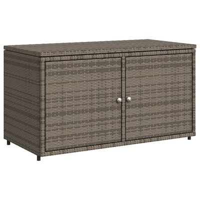 opbevaringsskab til haven 110x55x60,5 cm polyrattan grå