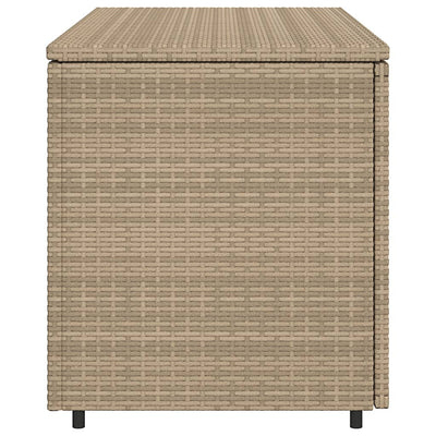 opbevaringsskab til haven 110x55x60,5 cm polyrattan beige