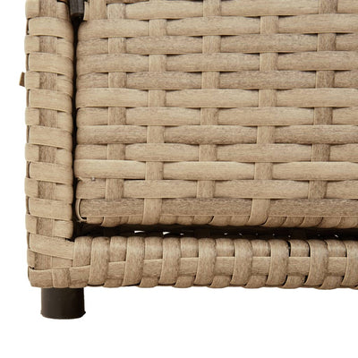 opbevaringsskab til haven 110x55x60,5 cm polyrattan beige