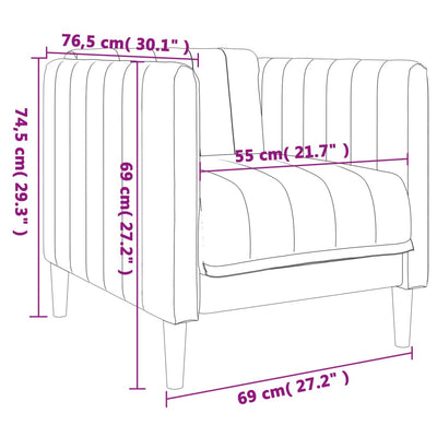 sofasæt 3 dele stof sort