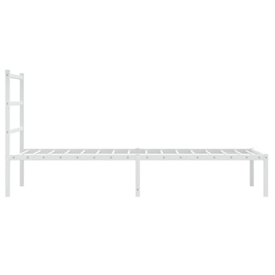 sengeramme med sengegavl 90x190 cm metal hvid