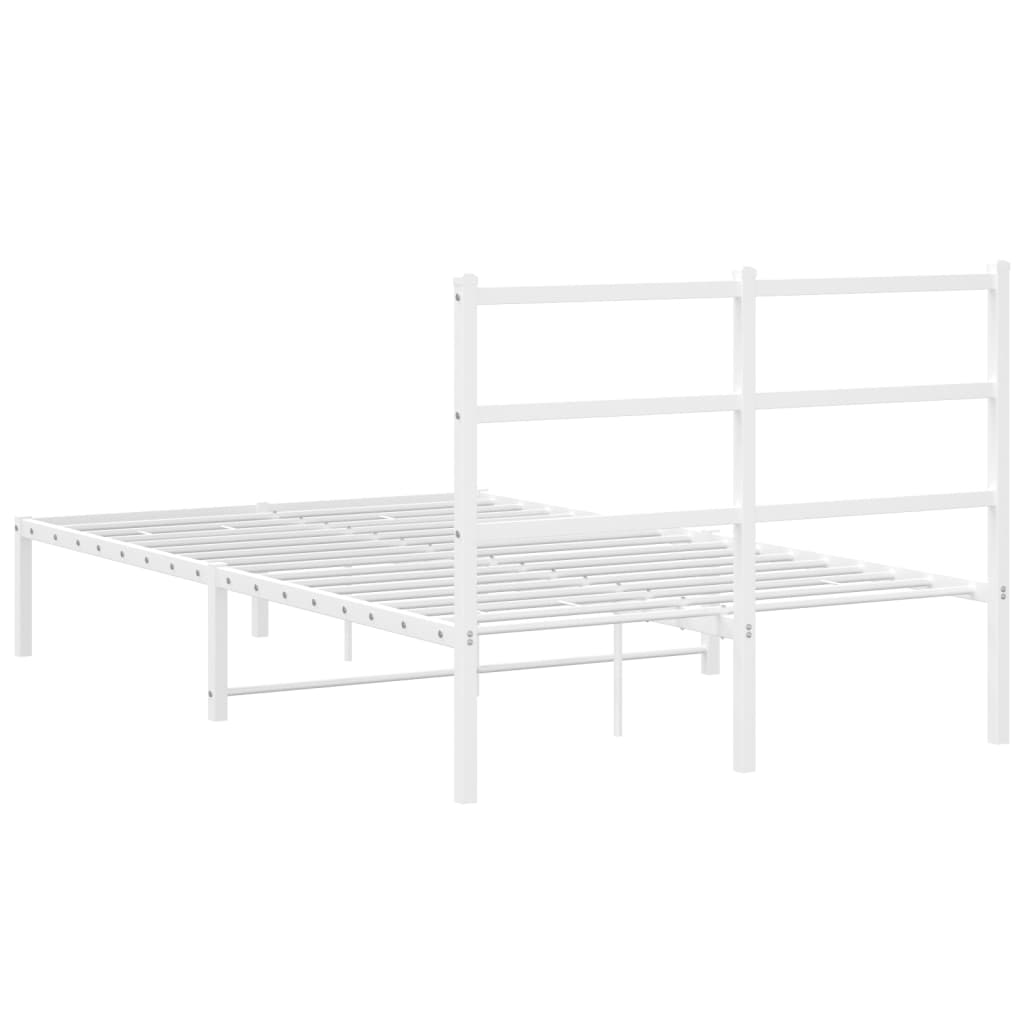 sengeramme med sengegavl 120x190 cm metal hvid