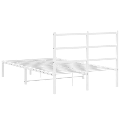 sengeramme med sengegavl 120x190 cm metal hvid