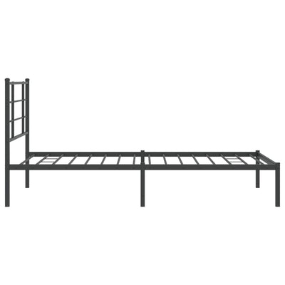 sengeramme med sengegavl 100x190 cm metal sort