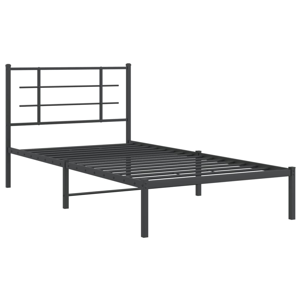 sengeramme med sengegavl 107x203 cm metal sort