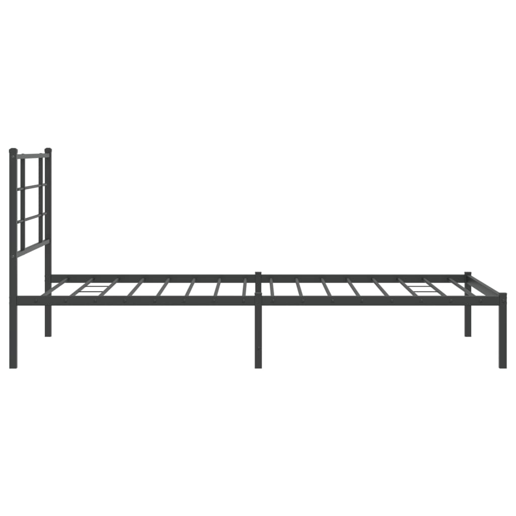 sengeramme med sengegavl 107x203 cm metal sort