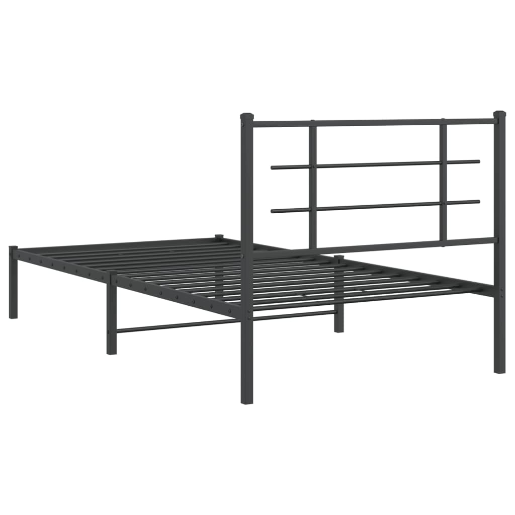 sengeramme med sengegavl 107x203 cm metal sort