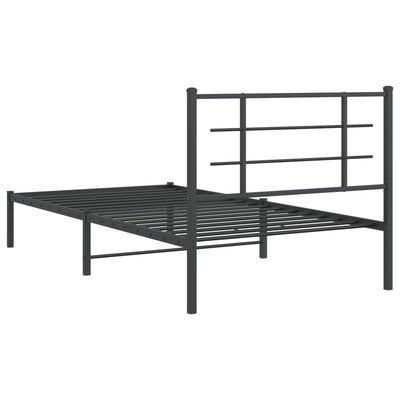 sengeramme med sengegavl 107x203 cm metal sort