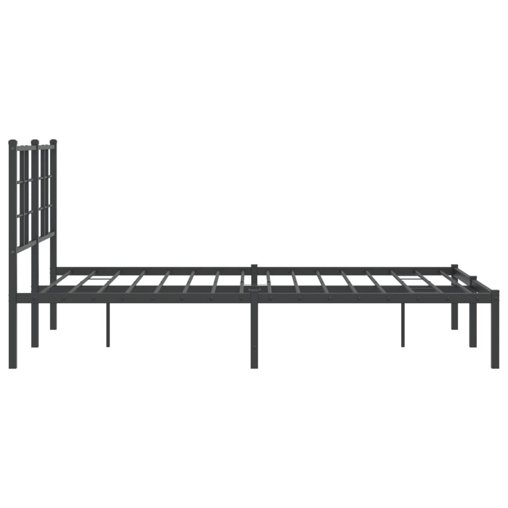 sengeramme med sengegavl 120x190 cm metal sort