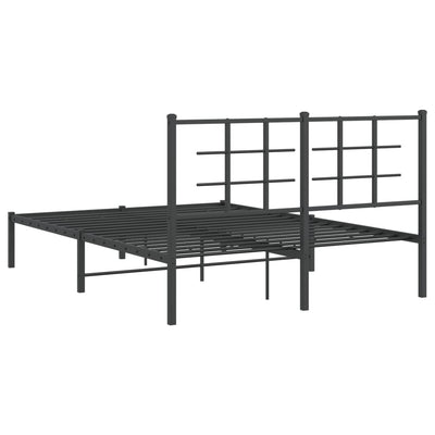 sengeramme med sengegavl 135x190 cm metal sort