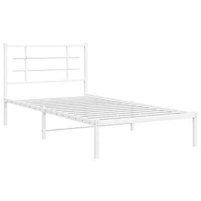 sengeramme med sengegavl 107x203 cm metal hvid