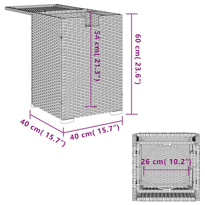 gasflaskeskjuler 40x40x60 cm polyrattan sort