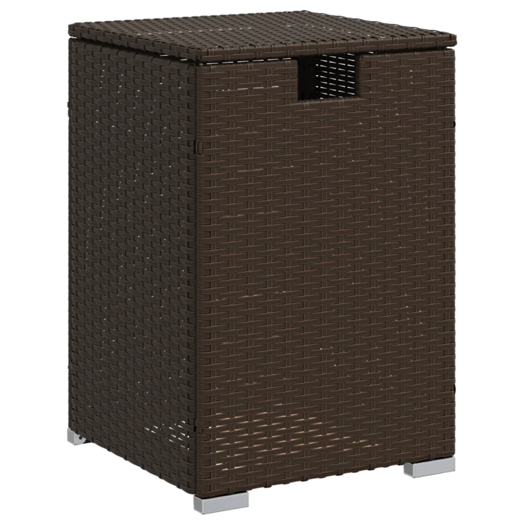 gasflaskeskjuler 40x40x60 cm polyrattan brun