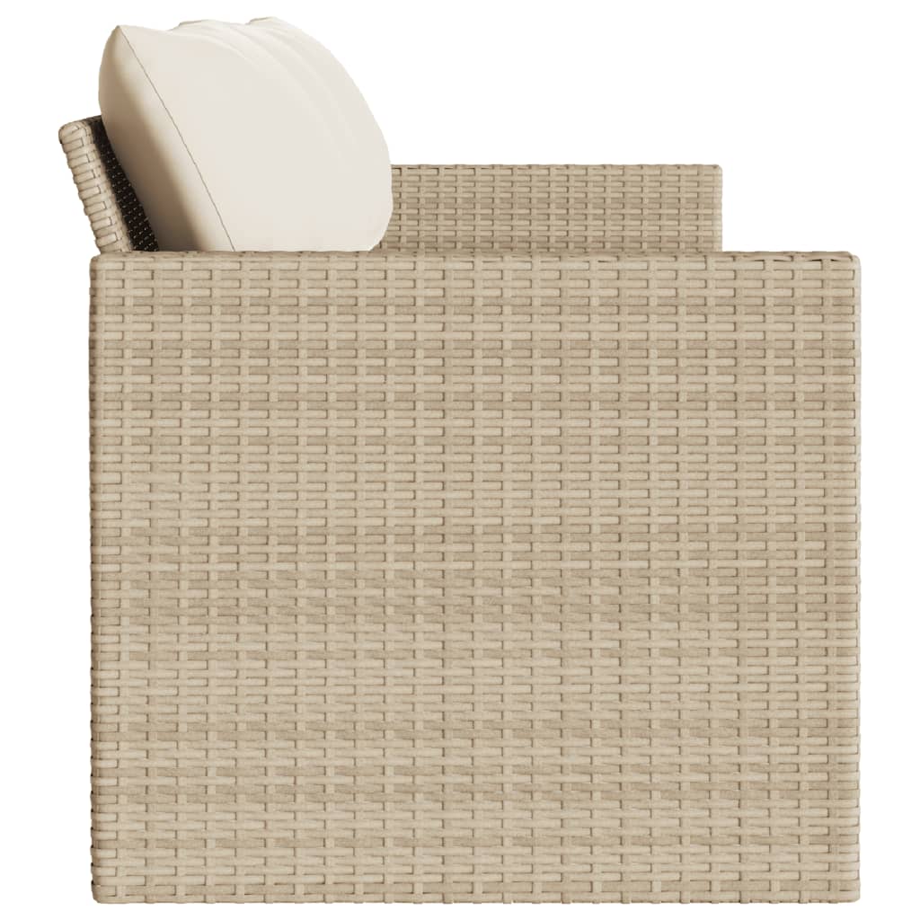 3-personers havesofa med hynder polyrattan beige