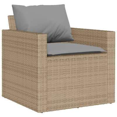 sofasæt til haven 4 dele med hynder polyrattan beige