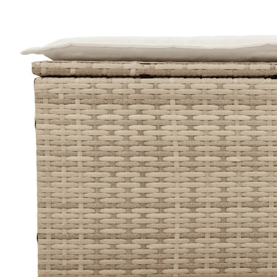 3-personers havesofa med hynder polyrattan beige