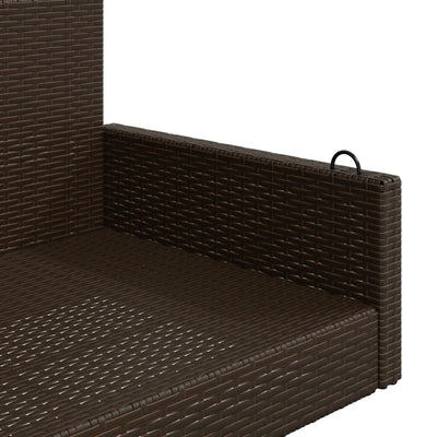 gyngebænk 119x56x48 cm polyrattan beige