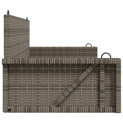 gyngebænk 119x56x48 cm polyrattan grå