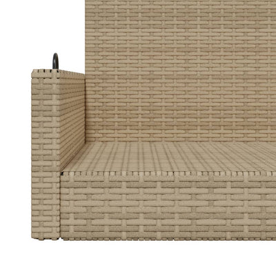 gyngebænk 119x56x48 cm polyrattan beige