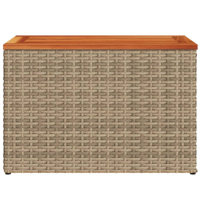 haveborde 2 stk. 55x34x37 cm polyrattan og massivt træ beige