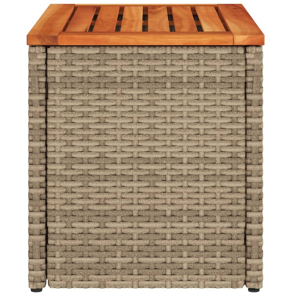 haveborde 2 stk. 55x34x37 cm polyrattan og massivt træ beige