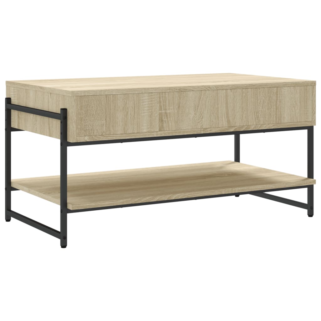 sofabord 90x50x45 cm konstrueret træ sonoma-eg