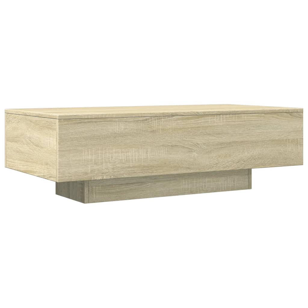 sofabord 100x49,5x31 cm konstrueret træ sonoma-eg