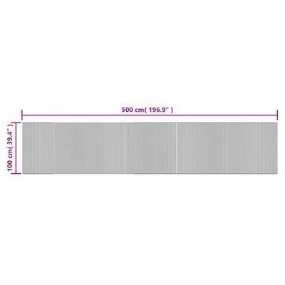 gulvtæppe 100x500 cm rektangulær bambus sort