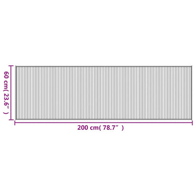 gulvtæppe 60x200 cm rektangulær bambus mørkebrun