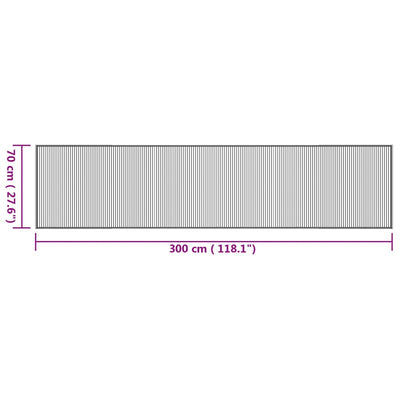 gulvtæppe 70x300 cm rektangulær bambus naturfarvet