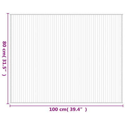 gulvtæppe 80x100 cm bambus sort