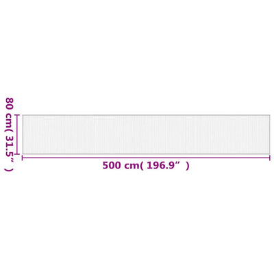 gulvtæppe 80x500 cm rektangulær bambus mørkebrun