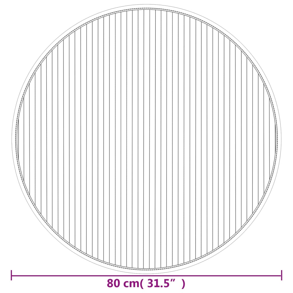 gulvtæppe 80 cm bambus brun