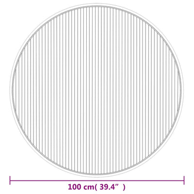 vidaXL gulvtæppe 100 cm bambus mørkebrun