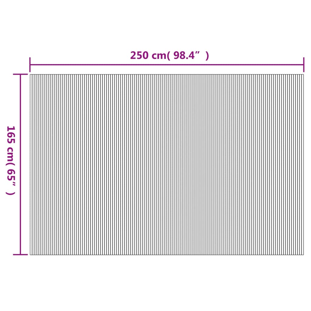 rumdeler 165x250 cm bambus brun