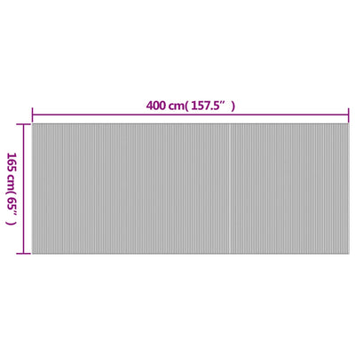 rumdeler 165x400 cm bambus brun