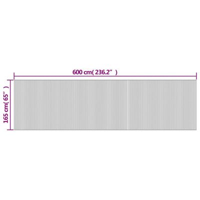 rumdeler 165x600 cm bambus sort