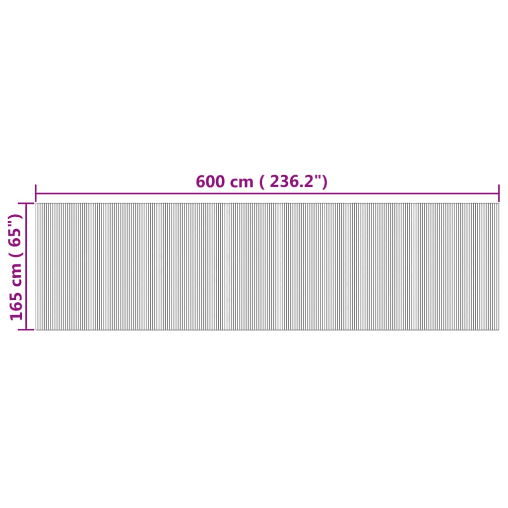 rumdeler 165x600 cm bambus naturfarvet