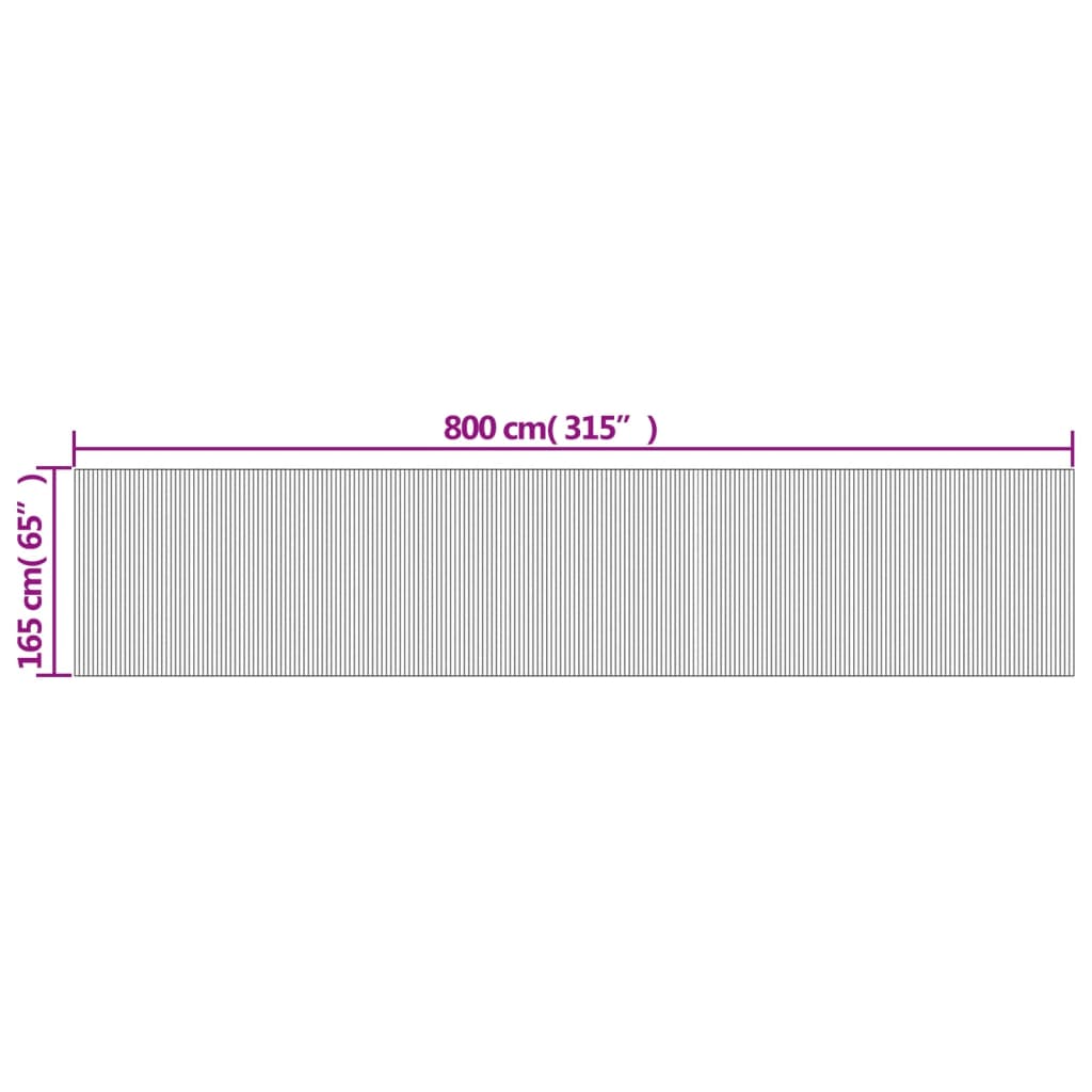 rumdeler 165x800 cm bambus sort