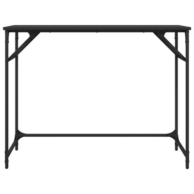 skrivebord 100x45x76 cm konstrueret træ pulverlakeret stål sort