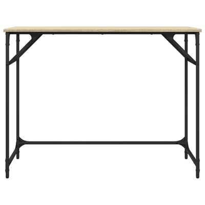 skrivebord 100x45x76 cm konstrueret træ og stål sonoma-eg