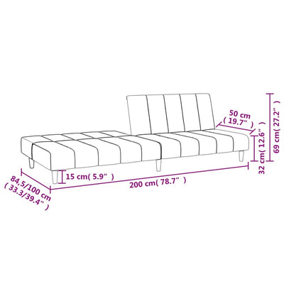 2-personers sovesofa stof sort