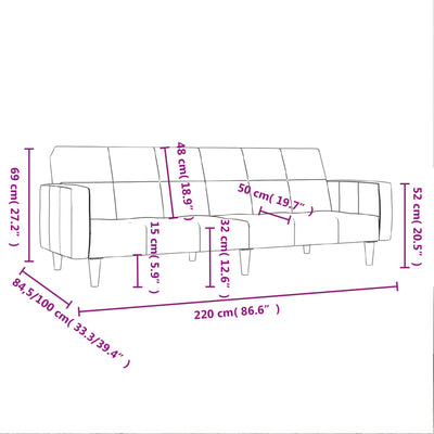 2-personers sovesofa stof