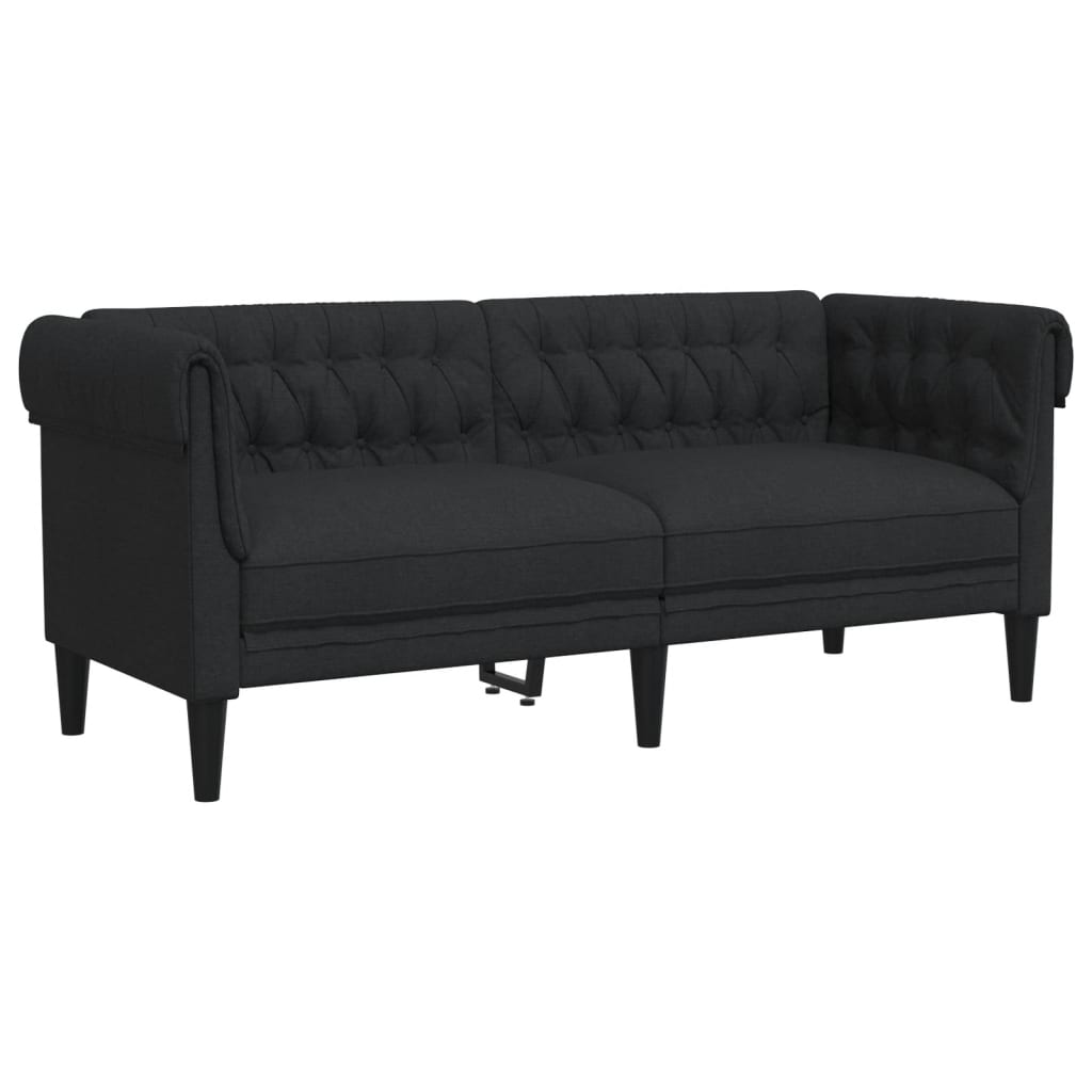 2-personers Chesterfield-sofa stof sort