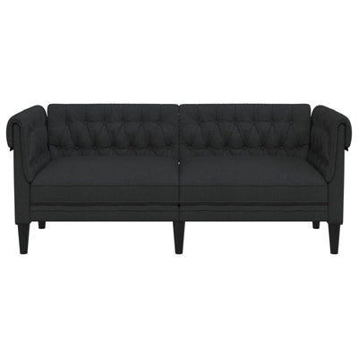 2-personers Chesterfield-sofa stof sort